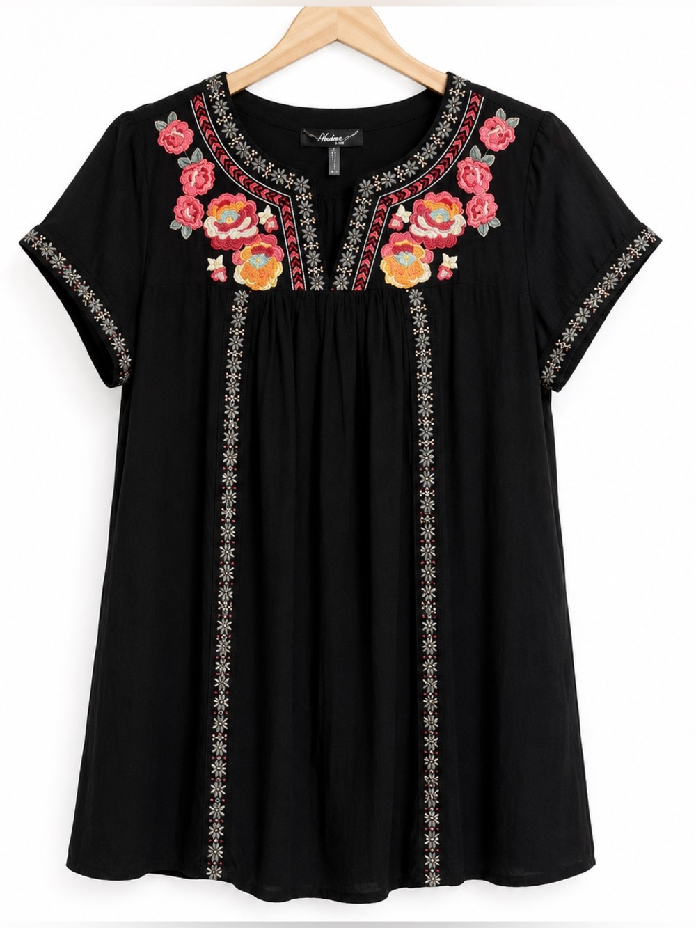 Andree by Unit Embroidered Boho Tunic Dress NWT Small Festival Peasant Floral